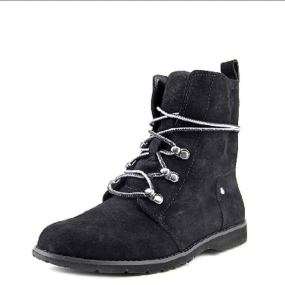 BCBGeneration Suede Lace Up Booties